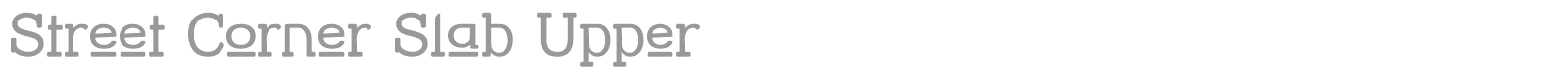 Street Corner font preview